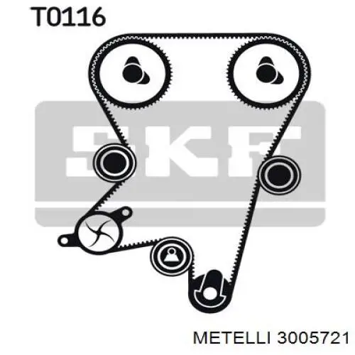 Купить 3005721 Metelli Комплект ГРМ
