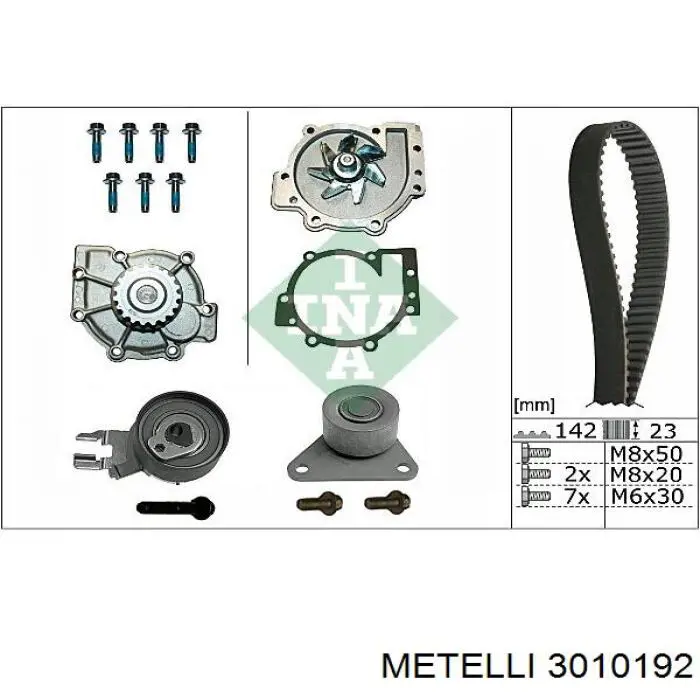 ГРМ ремни, комплект Metelli 3010192 цена, от 119.29 USD