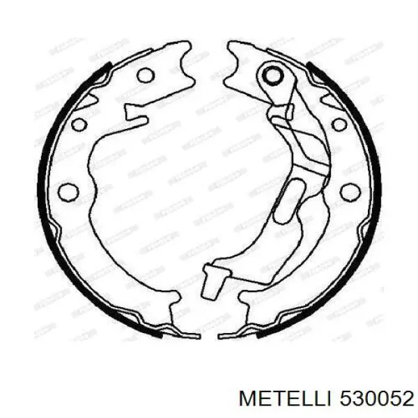 Колодки ручника 530052 Metelli