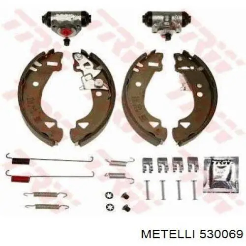 Тормоза рабочие задние ножные и тормозные барабаны Metelli 530069 цена, от 18.58 USD