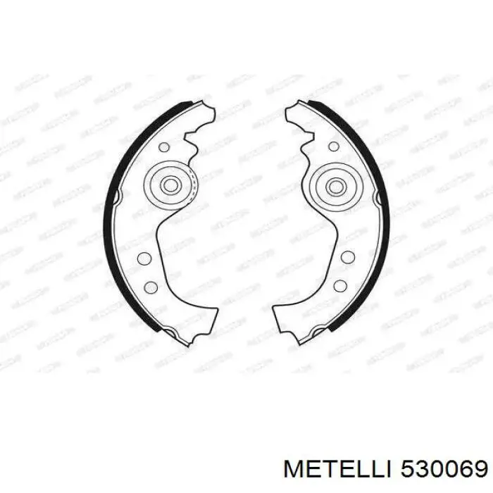 Купить 530069 Metelli Задние барабанные тормозные колодки