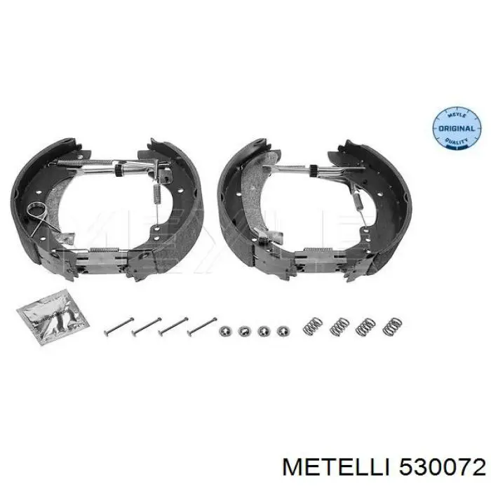 Задние барабанные колодки 530072 Metelli