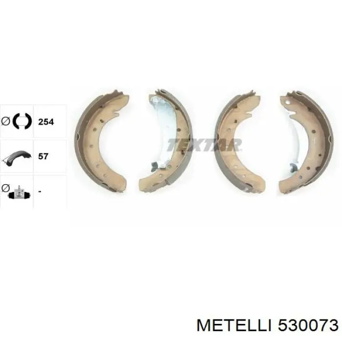 Задние барабанные колодки 530073 Metelli