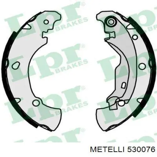 Задние барабанные колодки 530076 Metelli