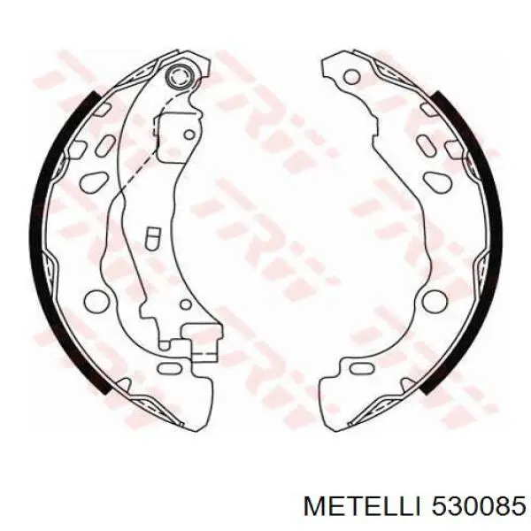 530085 Metelli Барабанные тормозные колодки