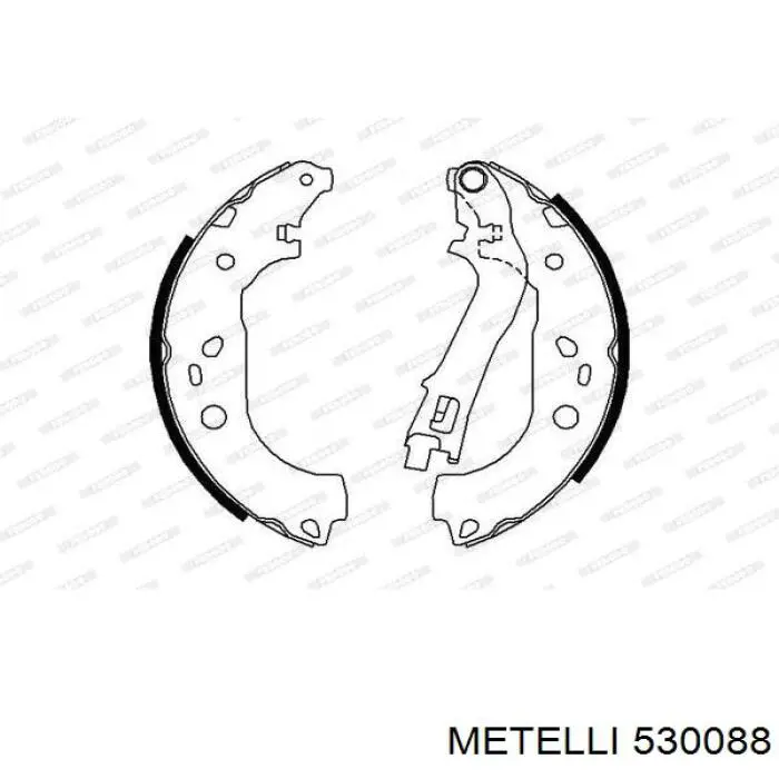Задние барабанные колодки 530088 Metelli
