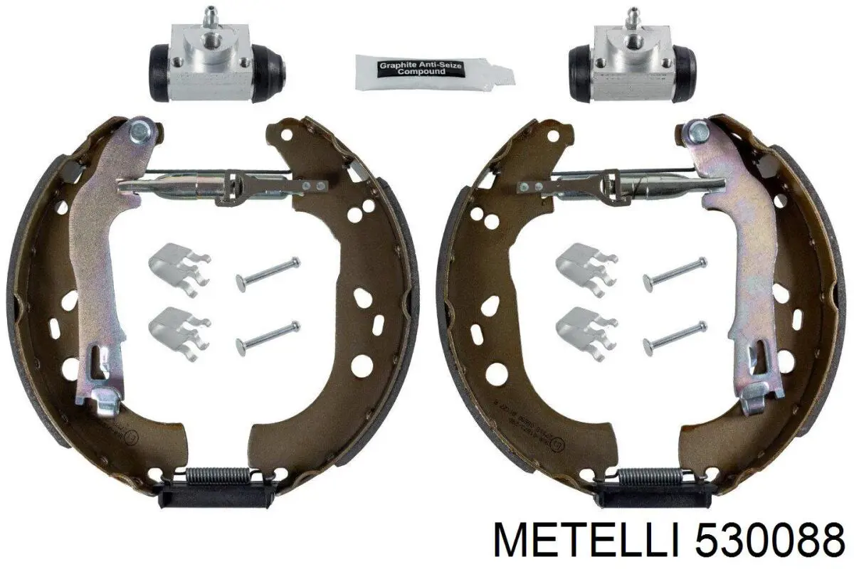 Купить 530088 Metelli Задние барабанные тормозные колодки
