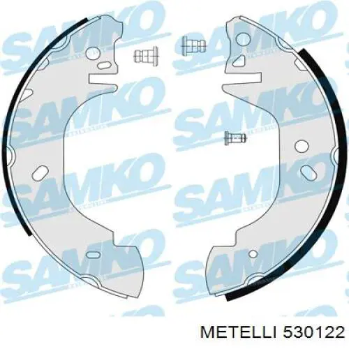 Задние барабанные колодки 530122 Metelli