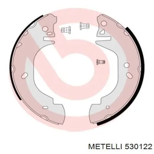 Задние барабанные колодки 530122 Metelli