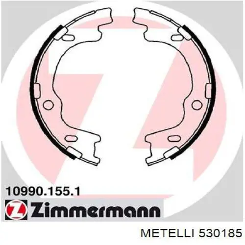 Купить 530185 Metelli Колодки ручника/стояночного тормоза