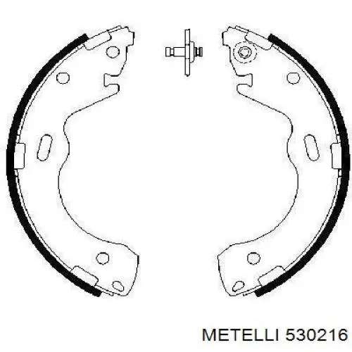 Задние барабанные колодки 530216 Metelli