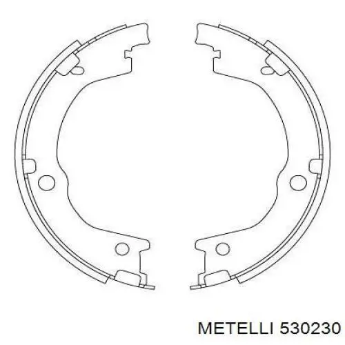 Колодки ручника 530230 Metelli