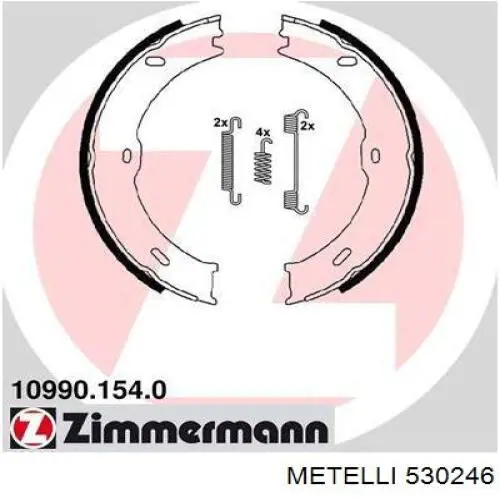 Купить 530246 Metelli Колодки ручника/стояночного тормоза