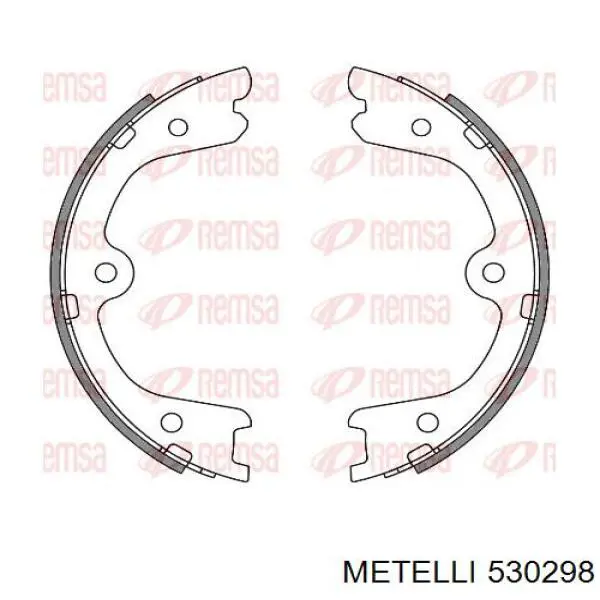 Колодки ручника 530298 Metelli