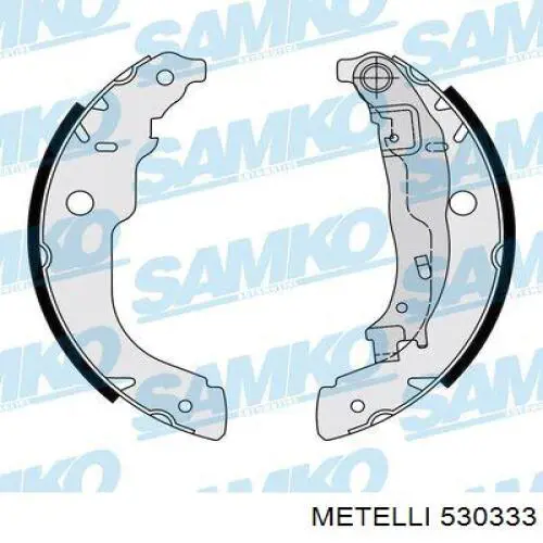 Купить 530333 Metelli Задние барабанные тормозные колодки