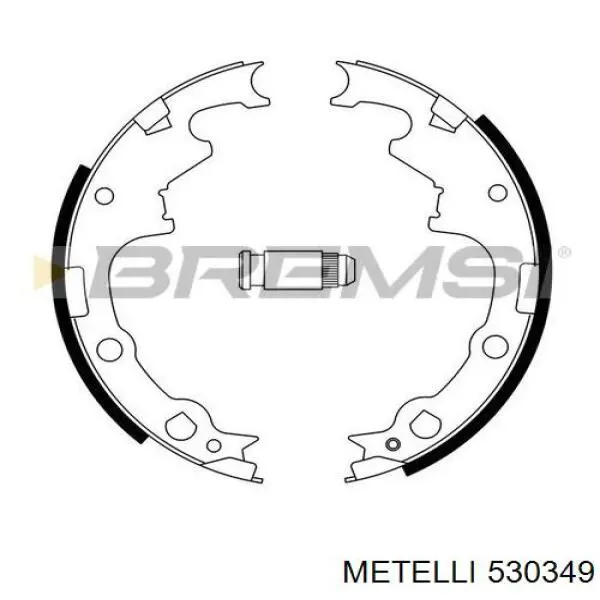 Задние барабанные колодки 530349 Metelli