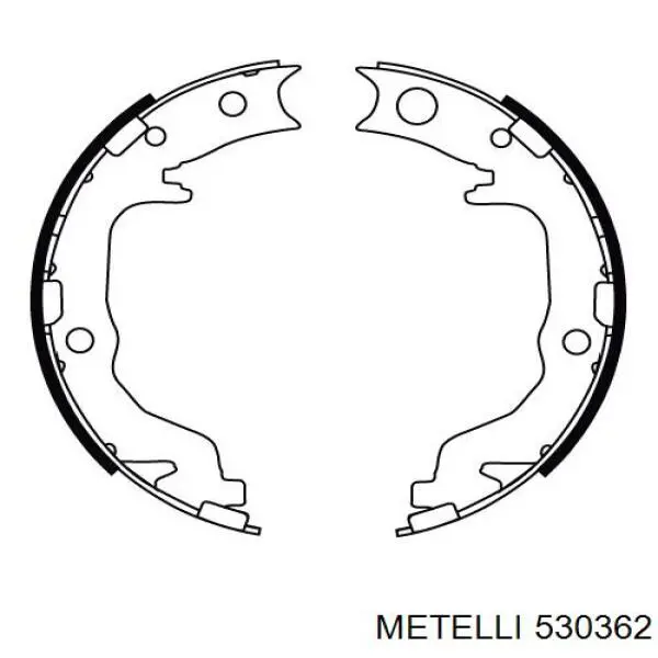 Колодки ручника 530362 Metelli