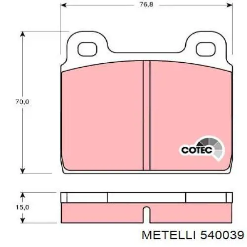 Рабочий цилиндр сцепления 540039 Metelli