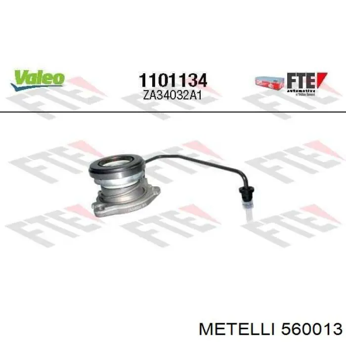 Робочий циліндр зчеплення в зборі з витискним підшипником 560013 Metelli