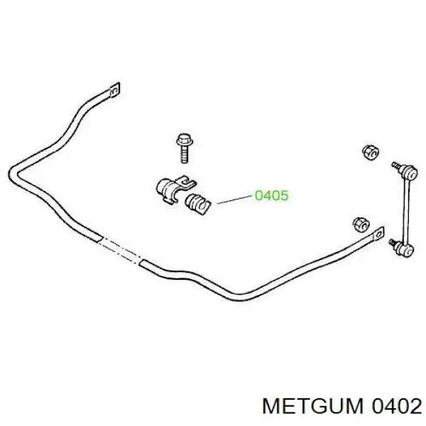 Сайлентблок передней подвески Metgum 0402 цена, от 3.45 USD