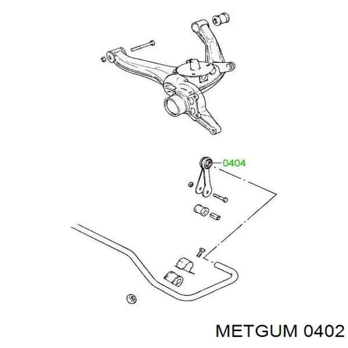 Купить 0402 Metgum Сайлентблок нижний передней подвески