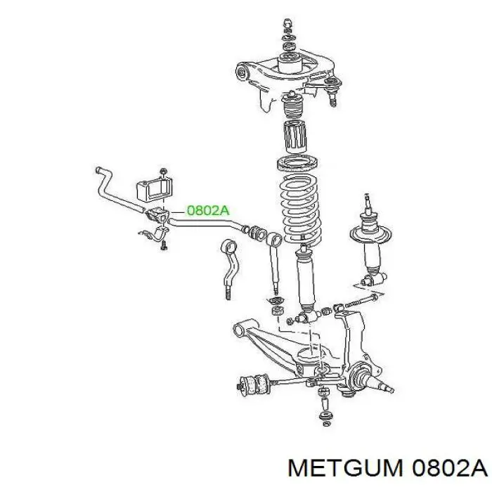 08-02A Metgum втулка стабилизатора переднего