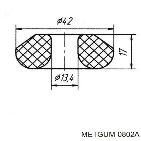Втулка стойки стабилизатора Metgum 0802A