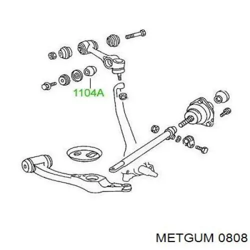 Купить 0808 Metgum Втулки переднего стабилизатора