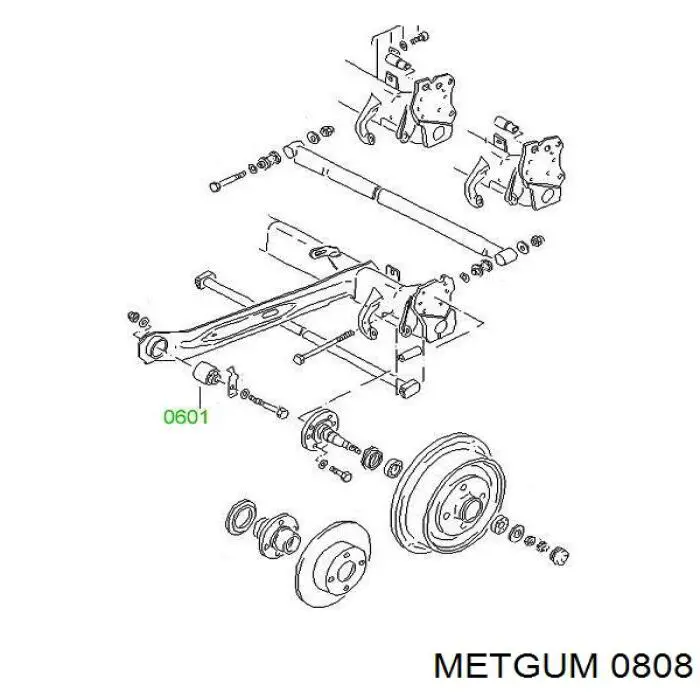 Втулка переднего стабилизатора Metgum 0808 цена, от 0.97 USD