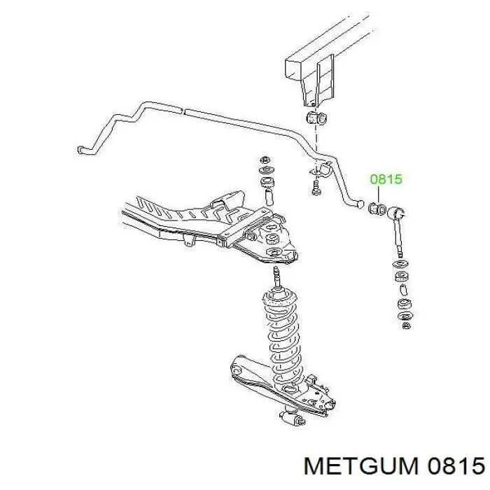 Втулка стабилизатора переднего наружная 0815 Metgum