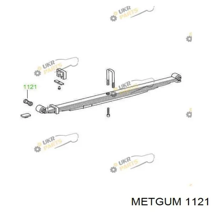 Сайлентблок задней рессоры задний 1121 Metgum