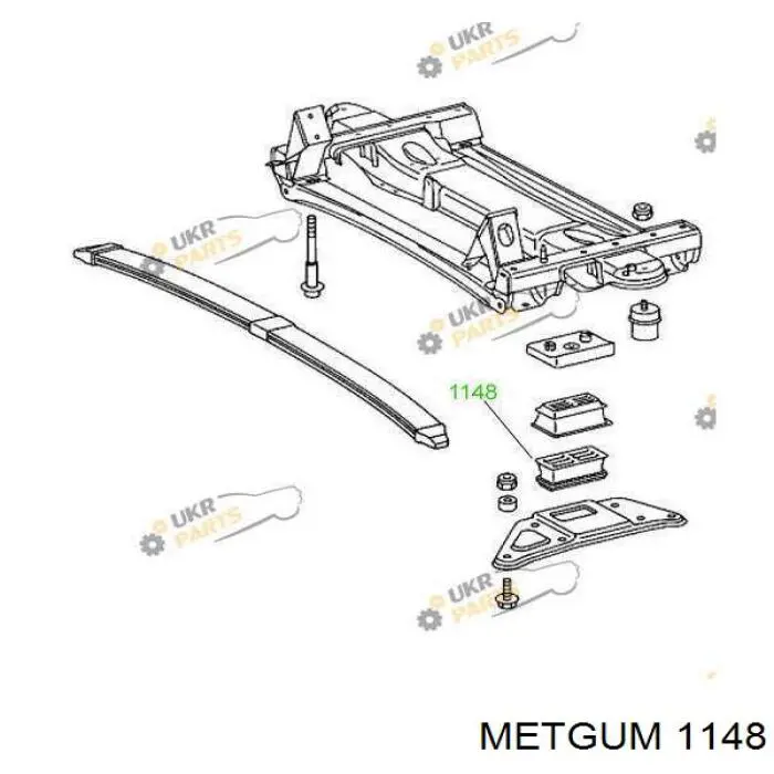 Отбойник передней рессоры 1148 Metgum