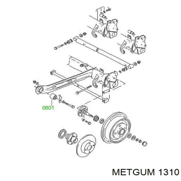 Купить 1310 Metgum Сайлентблок нижний передней подвески