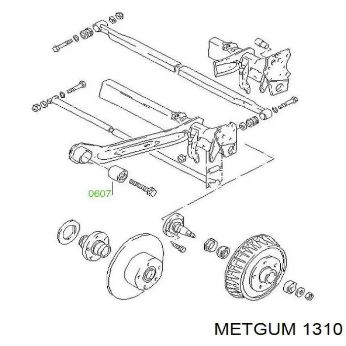 Сайлентблок передней подвески Metgum 1310 цена, от 7.28 USD