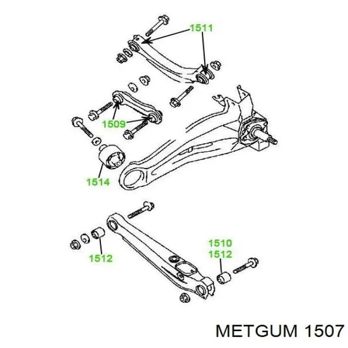 Втулка стабилизатора переднего METGUM 1507