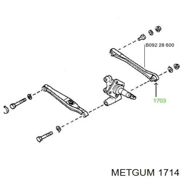 1714 Metgum Сайлентблок нижнего переднего рычага