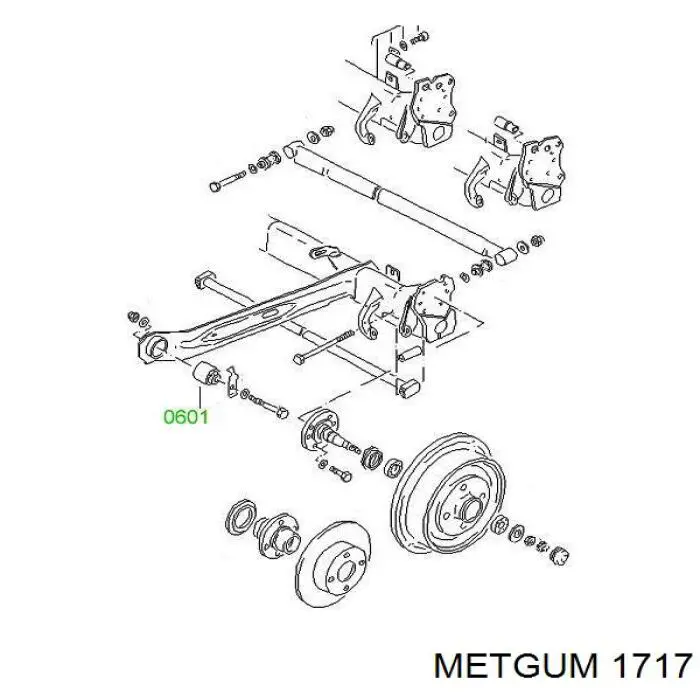 Втулка стойки стабилизатора Metgum 1717