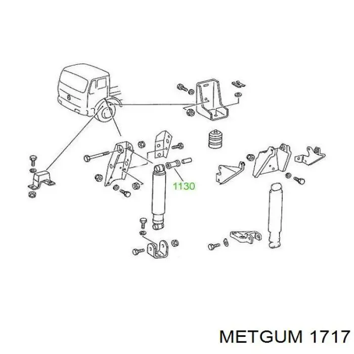 Втулка переднего стабилизатора Metgum 1717 цена, от 2.25 USD