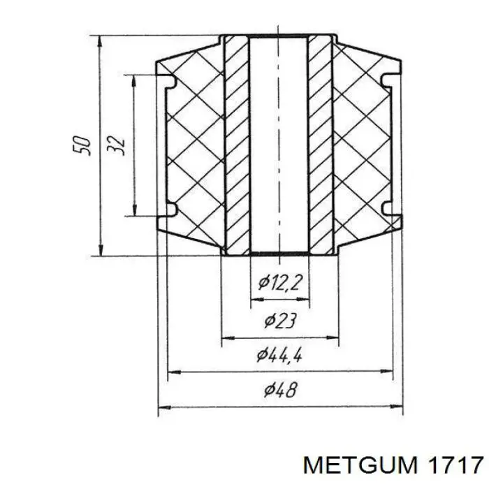 Втулка стабилизатора переднего 1717 Metgum