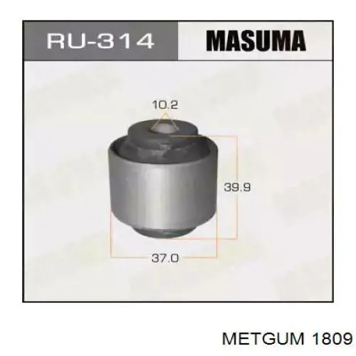 1809 Metgum Сайлентблок цапфы