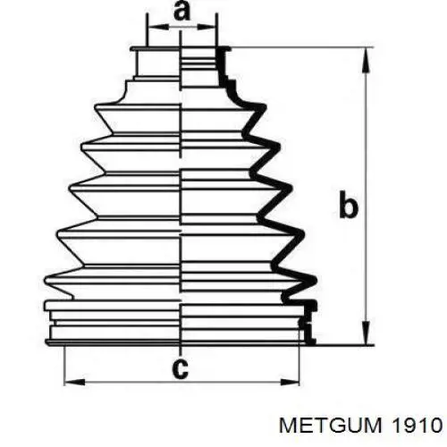 Резинка заднего стабилизатора Metgum 1910 цена, от 1.72 USD