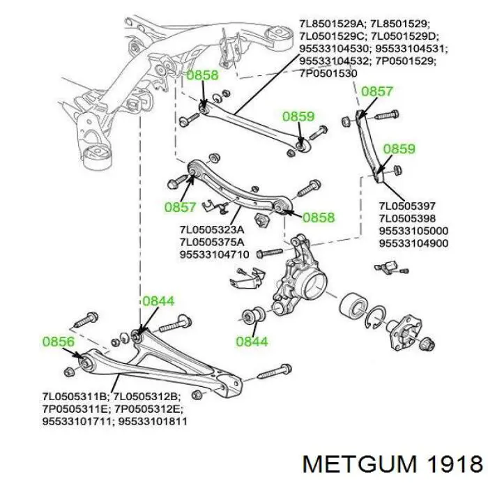 Втулка стойки стабилизатора Metgum 1918