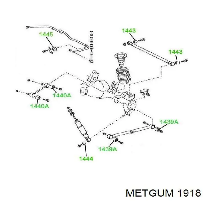 Втулка стабилизатора переднего 1918 Metgum