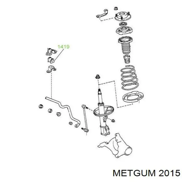 Пыльник направляющей суппота тормозного, переднего Metgum 2015