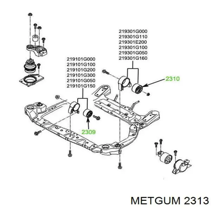 Сайлентблок переднего рычага FRD1345 Caster