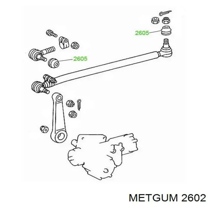 Купить 2602 Metgum Сайлентблок стабилизатора заднего