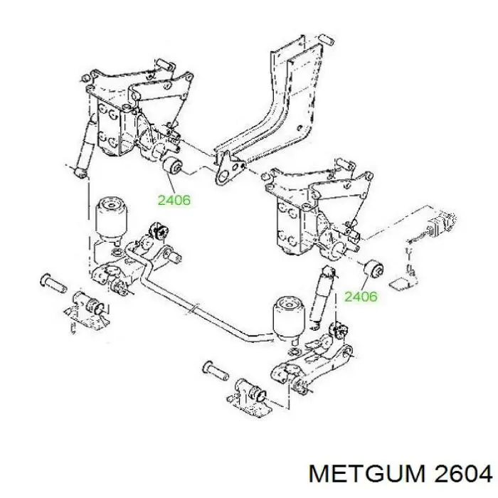 Купить 2604 Metgum Сайлентблок (втулка) рессоры передней