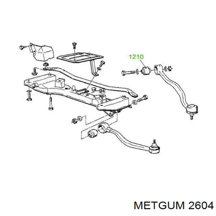 Сайлентблок (втулка) рессоры передней Metgum 2604 цена, от 7.28 USD