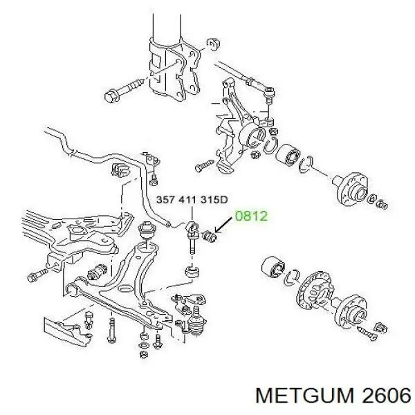 Купить 2606 Metgum Пыльник рулевого наконечника