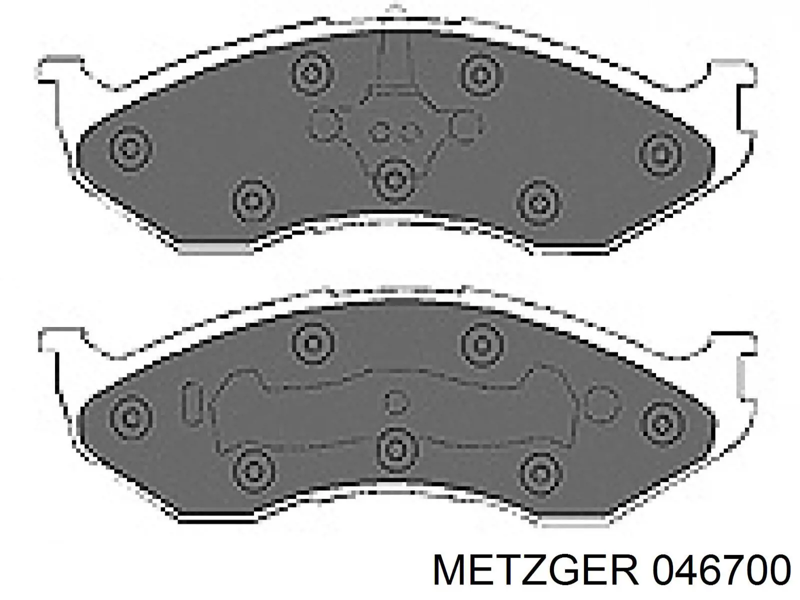 046700 Metzger колодки тормозные передние дисковые